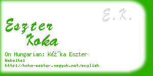 eszter koka business card